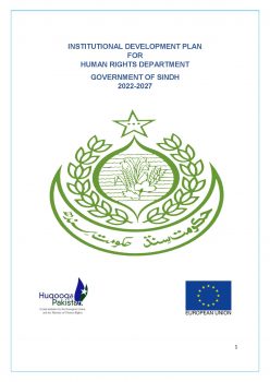 Institutional Development Plan for Human Rights Department Government of Sindh 2022-2027